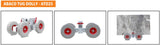 ABACO TUG DOLLY for Transporting Stone Slabs and Glass Sheets