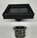 SQUARE DRAINS, TILE IN "INVISIBLE" or w/ Designer Cover
