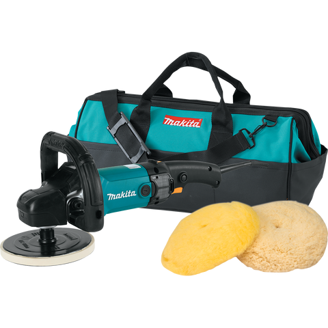 Makita 7" Polisher Set W/ Bag, Bonnets, Backer and More  9237CX3