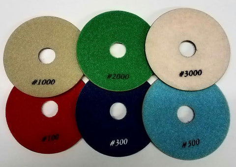 Set of Wet Polishing Pads