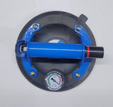 8" Coated Steel Vacuum Suction Cup Lifter with Triple Groove Cups Pressure Gauge 485 lbs capacity