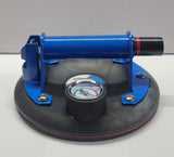 8" Coated Steel Vacuum Suction Cup Lifter with Triple Groove Cups Pressure Gauge 485 lbs capacity